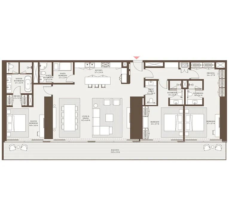 3 bedroom - Floor 1