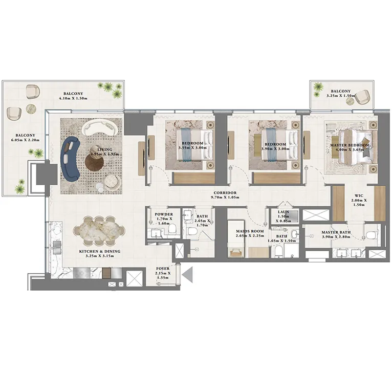 3 bedroom - Floor 1