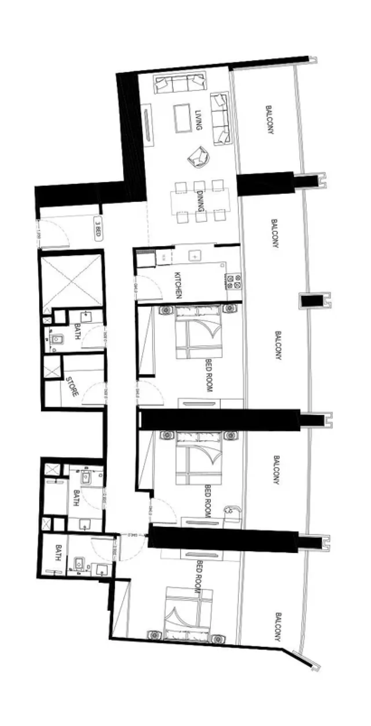 3 bedroom - Floor 1