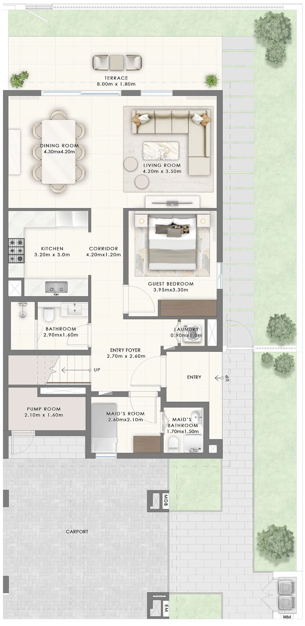 4 bedrooms Townhouses - Floor 1