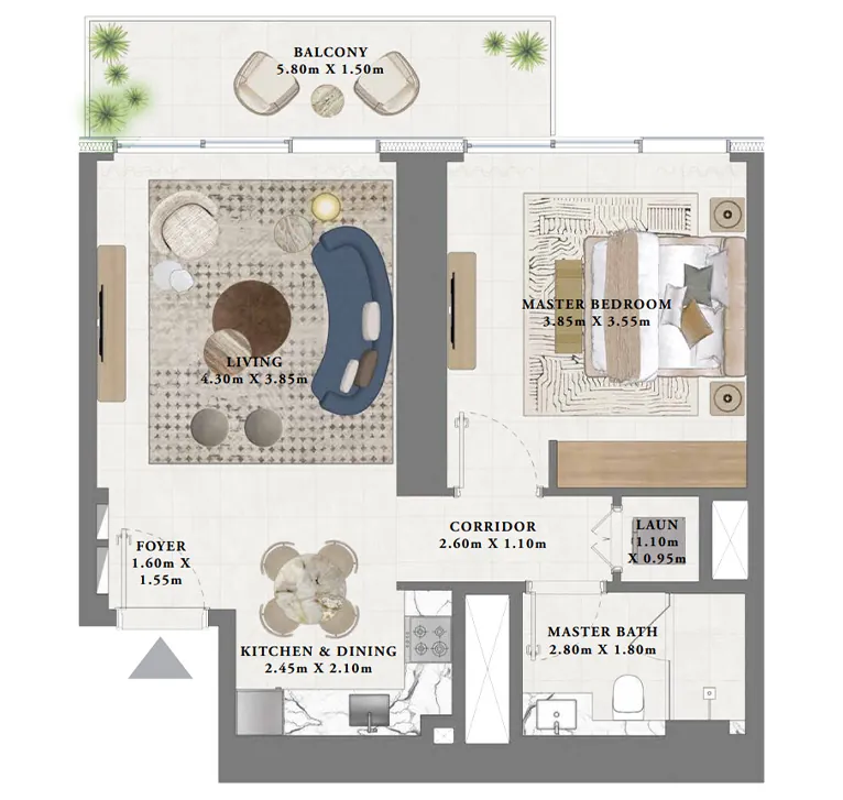 1 bedroom Townhouses - Floor 1
