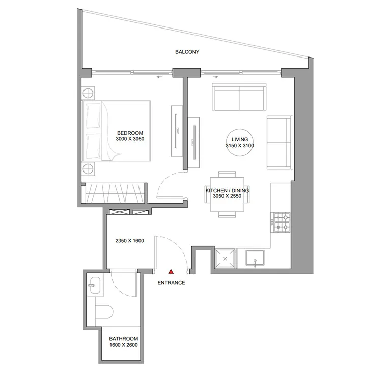 1 bedroom - Floor 1
