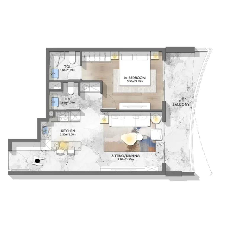 1 bedroom Apartment - Floor 1