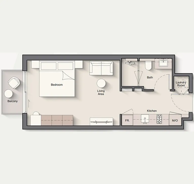 Studio bed Apartment - Floor 1